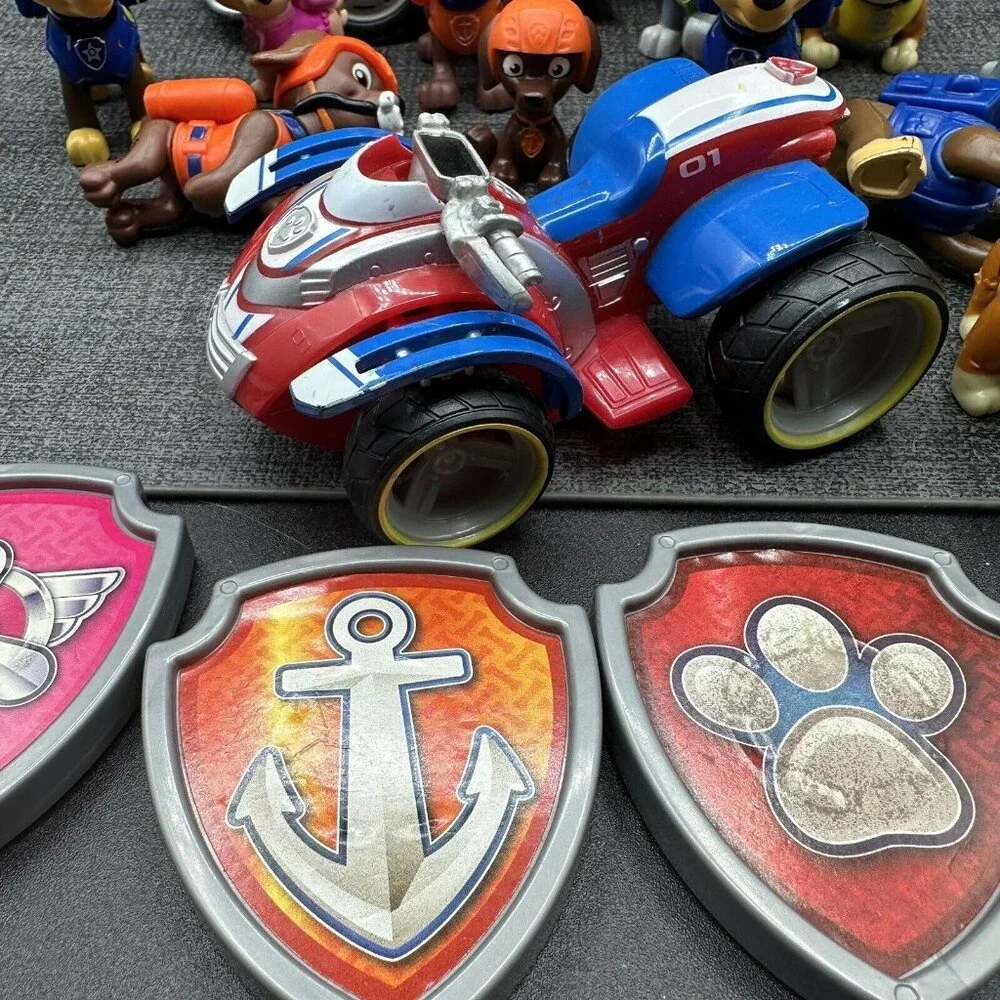Paw Patrol Toy Lot Figures Vehicles Ryder Marshall Chase Skye Rubble Zuma